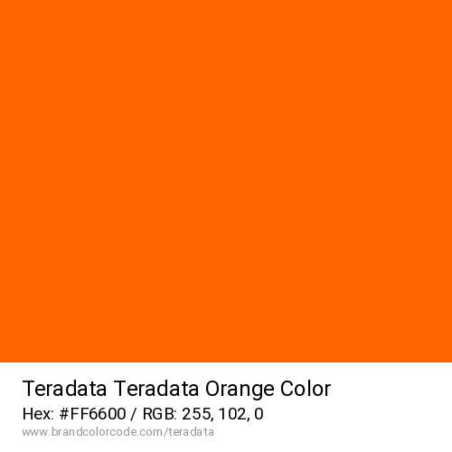 Teradata's Teradata Orange color solid image preview