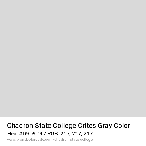 Chadron State College's Crites Gray color solid image preview