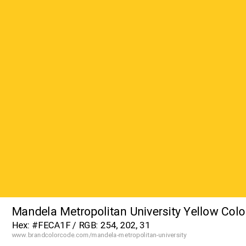 Mandela Metropolitan University's Yellow color solid image preview