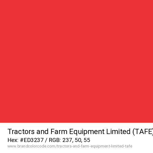 Tractors and Farm Equipment Limited (TAFE)'s Red color solid image preview