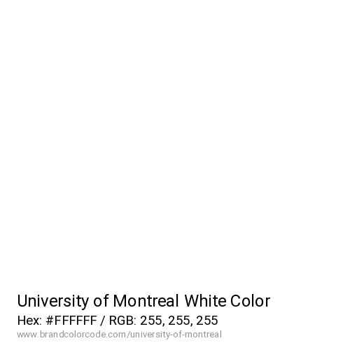 University of Montreal's White color solid image preview