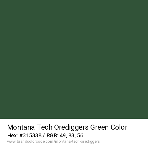 Montana Tech Orediggers's Green color solid image preview