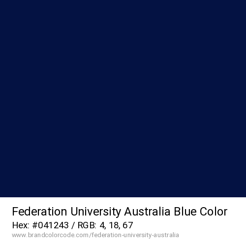 Federation University Australia's Blue color solid image preview