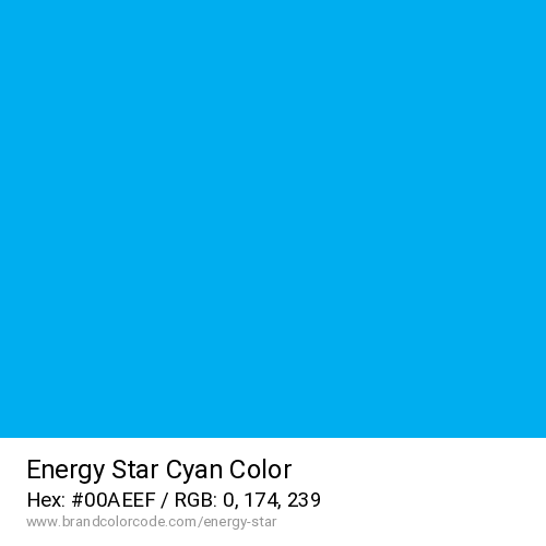 Energy Star's Cyan color solid image preview