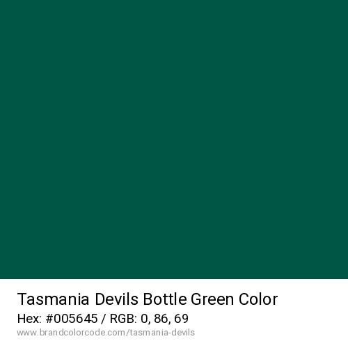 Tasmania Devils's Bottle Green color solid image preview