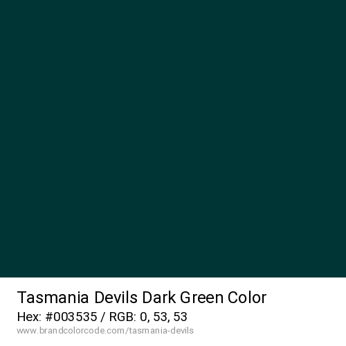 Tasmania Devils's Dark Green color solid image preview