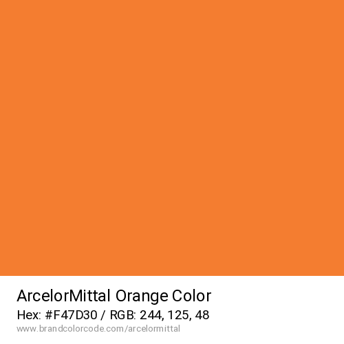 ArcelorMittal's Orange color solid image preview