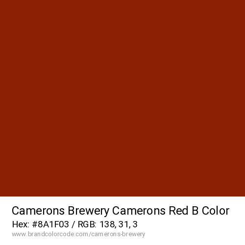 Camerons Brewery's Camerons Red B color solid image preview