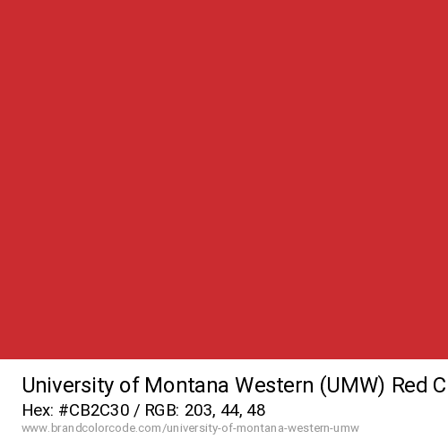 University of Montana Western (UMW)'s Red color solid image preview