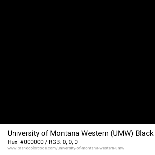 University of Montana Western (UMW)'s Black color solid image preview