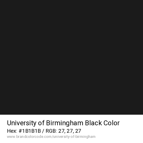 University of Birmingham's Black color solid image preview