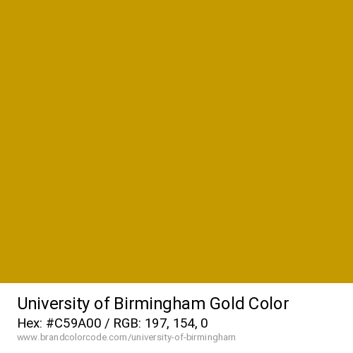 University of Birmingham's Gold color solid image preview