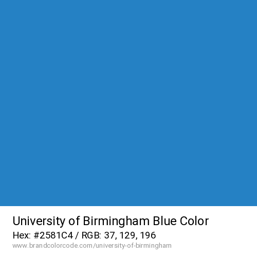 University of Birmingham's Blue color solid image preview