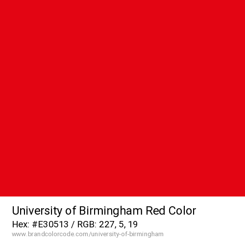 University of Birmingham's Red color solid image preview