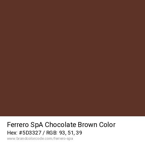 Ferrero SpA's Chocolate Brown color solid image preview