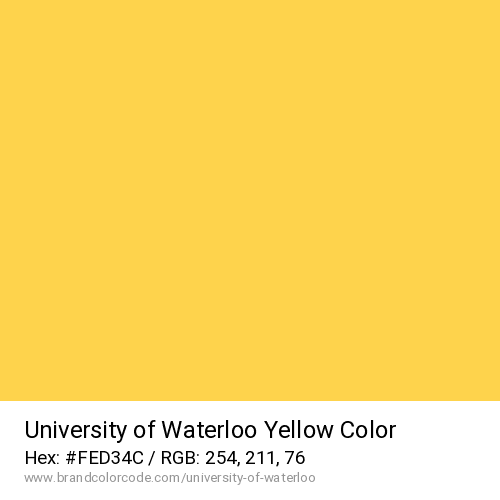 University of Waterloo's Yellow color solid image preview