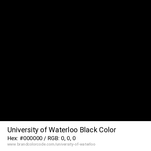 University of Waterloo's Black color solid image preview