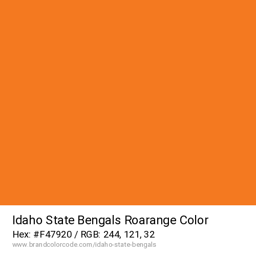 Idaho State Bengals's Roarange color solid image preview