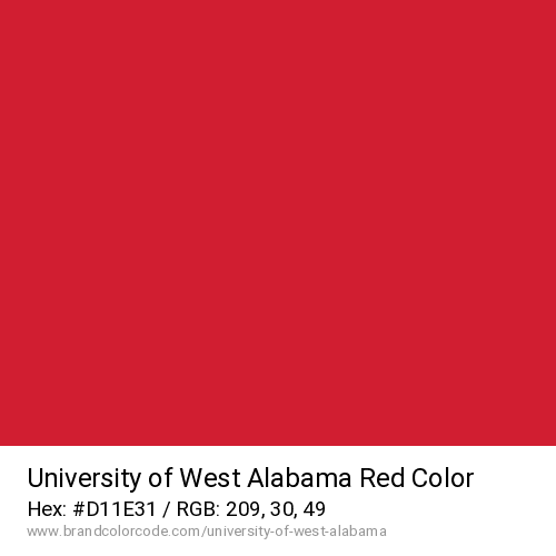 University of West Alabama's Red color solid image preview