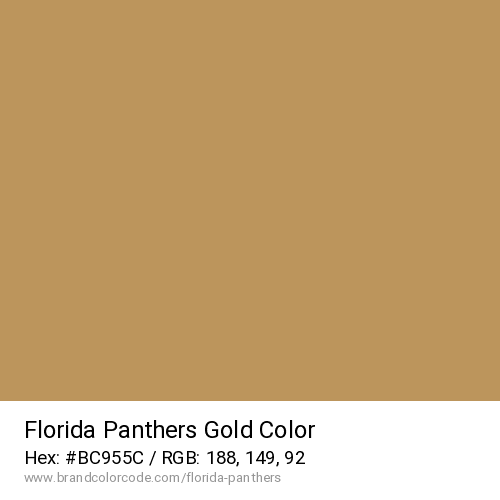 Florida Panthers's Flat Gold color solid image preview