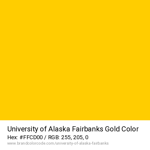 University of Alaska Fairbanks's Gold color solid image preview