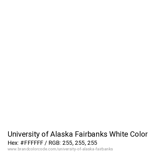 University of Alaska Fairbanks's White color solid image preview