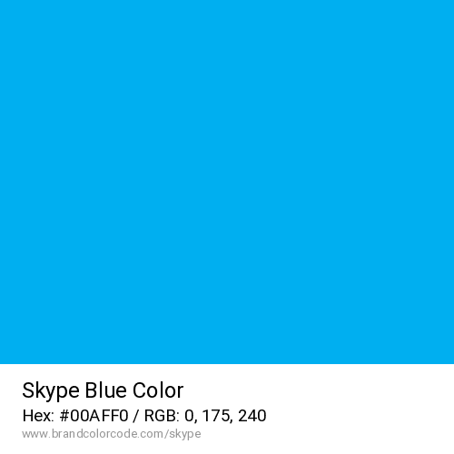 Skype's Blue color solid image preview