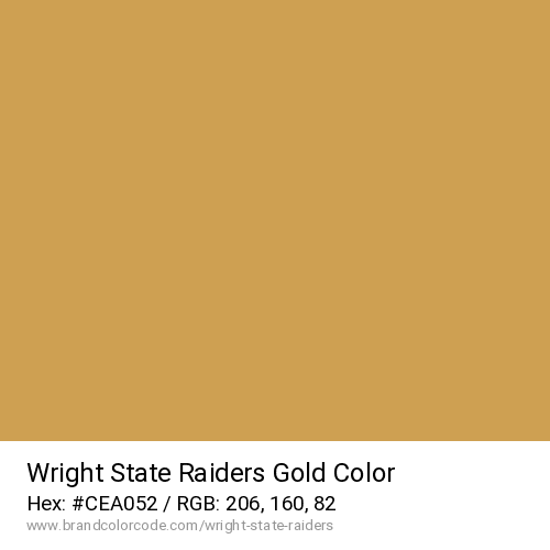 Wright State Raiders's Gold color solid image preview