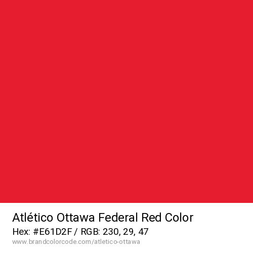 Atlético Ottawa's Federal Red color solid image preview