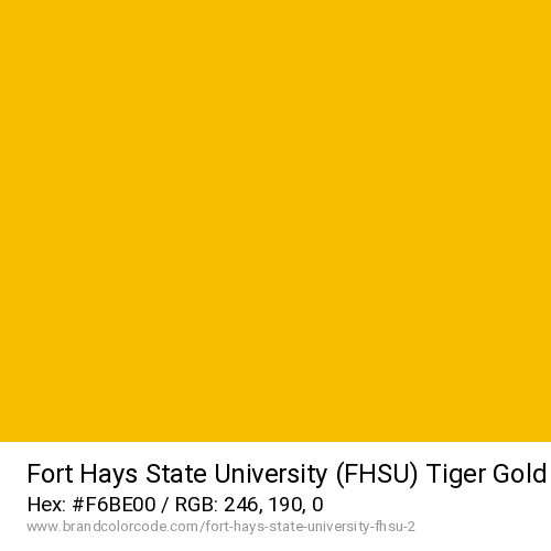 Fort Hays State University (FHSU)'s Tiger Gold color solid image preview