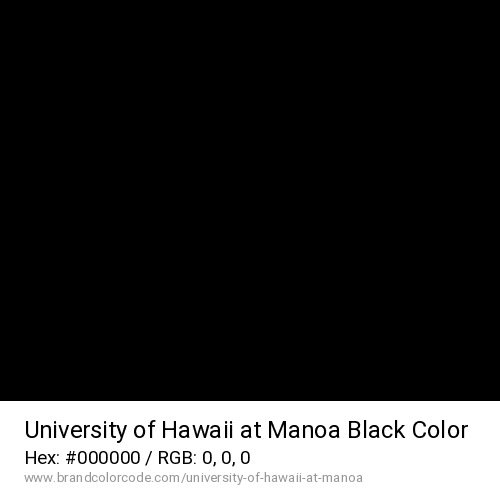 University of Hawaii at Manoa's Black color solid image preview