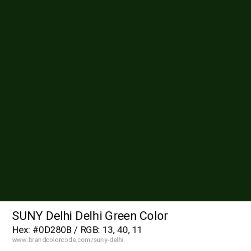 SUNY Delhi's Delhi Green color solid image preview