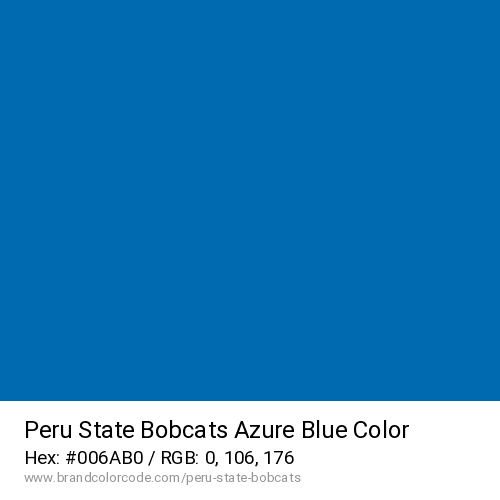 Peru State Bobcats's Azure Blue color solid image preview