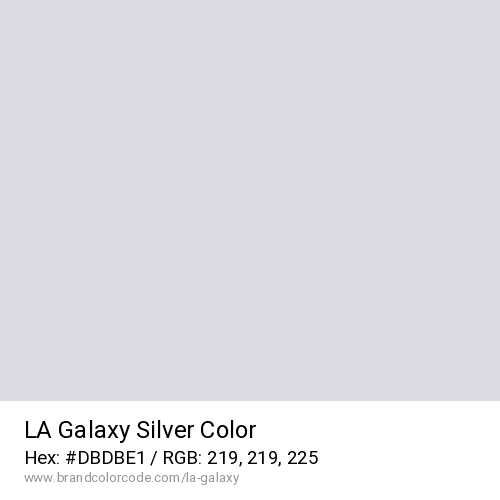 LA Galaxy's Silver color solid image preview