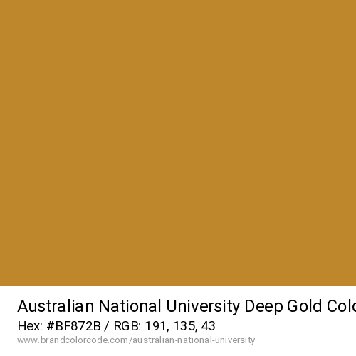 Australian National University's Deep Gold color solid image preview