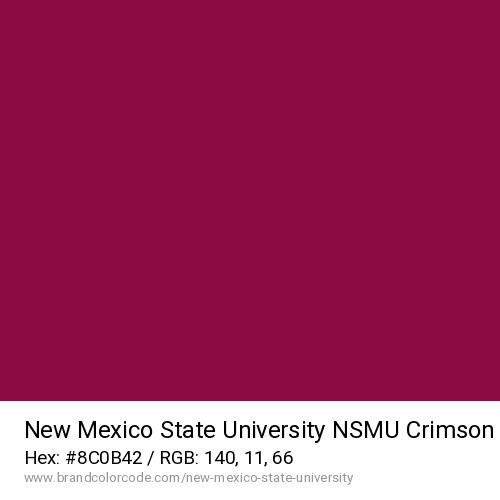 New Mexico State University's NSMU Crimson color solid image preview