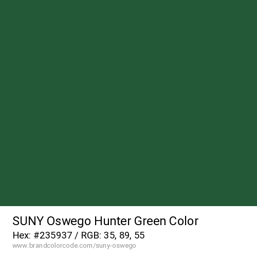 SUNY Oswego's Hunter Green color solid image preview