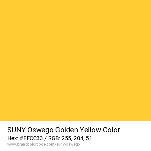 SUNY Oswego's Golden Yellow color solid image preview