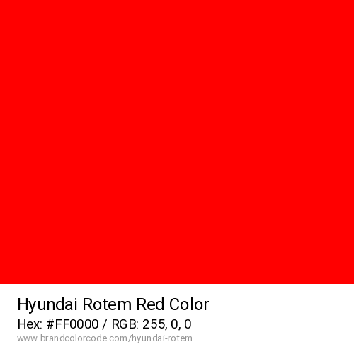 Hyundai Rotem's Red color solid image preview