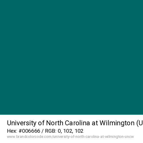 University of North Carolina at Wilmington (UNCW)'s Teal color solid image preview