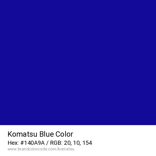 Komatsu's Blue color solid image preview