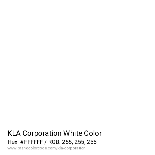 KLA Corporation's White color solid image preview