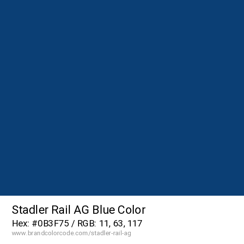 Stadler Rail AG's Blue color solid image preview