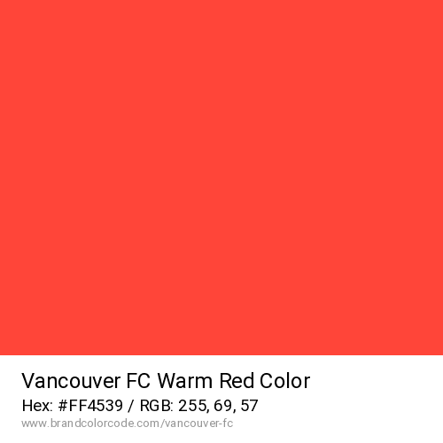 Vancouver FC's Warm Red color solid image preview