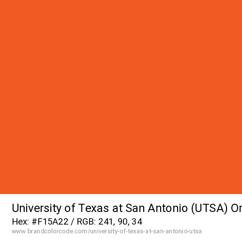 University of Texas at San Antonio (UTSA)'s Orange color solid image preview