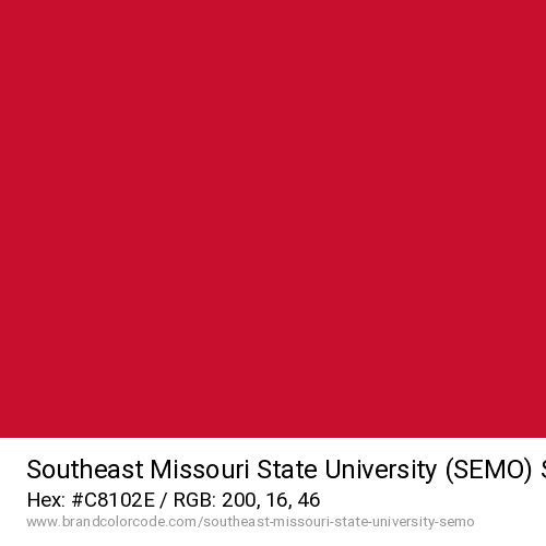 Southeast Missouri State University (SEMO)'s Southeast Red color solid image preview