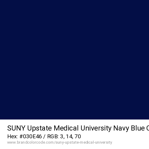 SUNY Upstate Medical University's Navy Blue color solid image preview