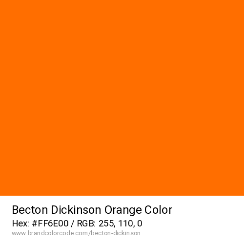 Becton Dickinson's Orange color solid image preview