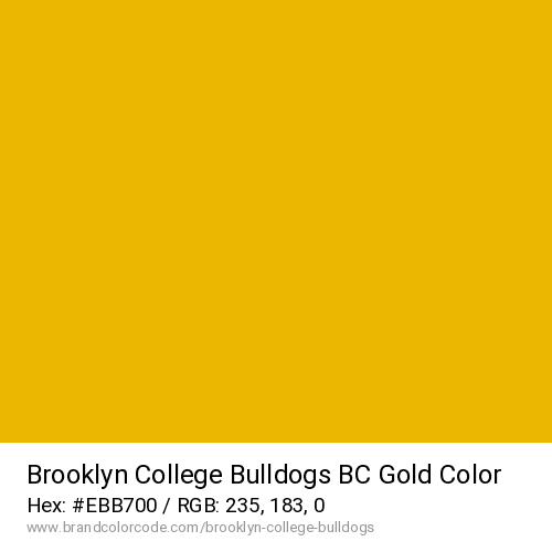Brooklyn College Bulldogs's BC Gold color solid image preview