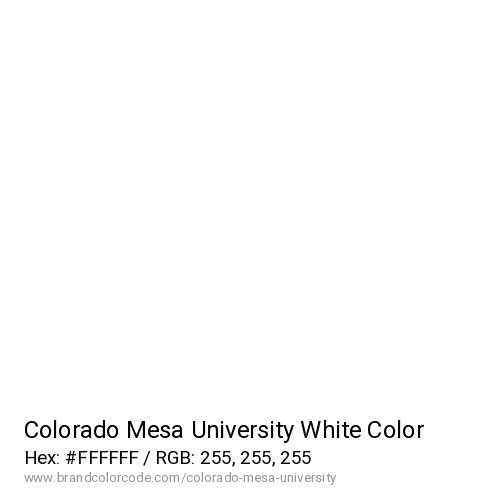 Colorado Mesa University's White color solid image preview